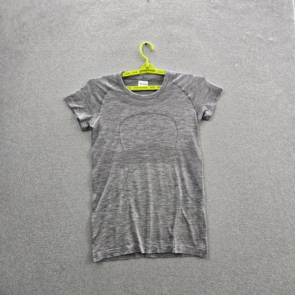 Lululemon Women Shirt 10 Gray Swiftly Tech Short Sleeve